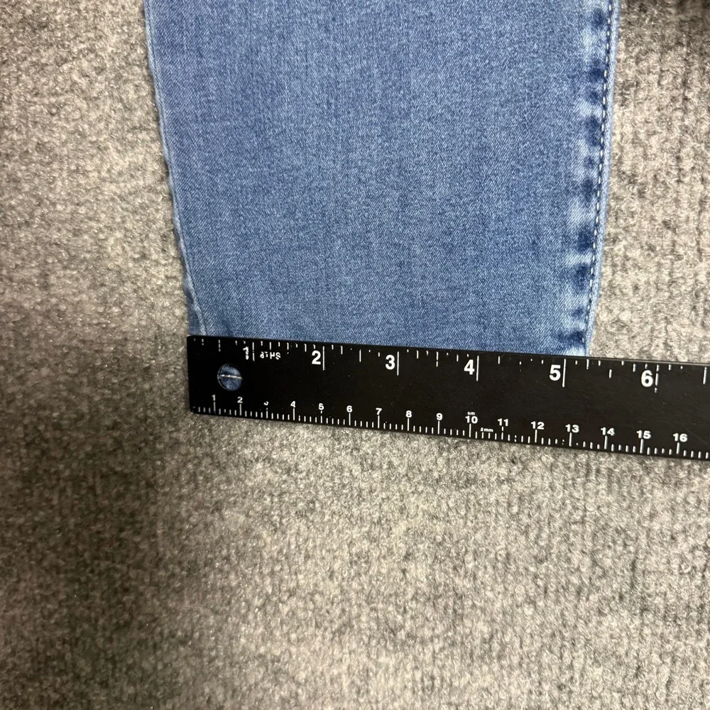 Chicos Jeans 0 Womens 8‎ Blue Platinum Cotton Stretch Denim Slim Fit Pull On